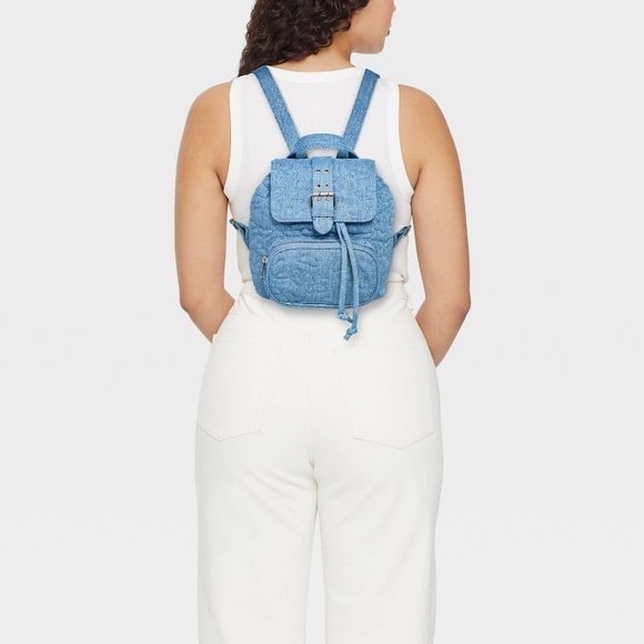 8.875" Mini Flap with Buckle with Closure Backpack - Wild Fable™ Denim -… - Picture 7 of 7